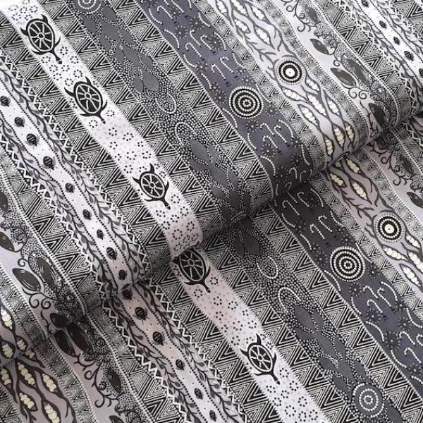 ASH DREAMING IN ONE Aborigines Stoff aus Australien